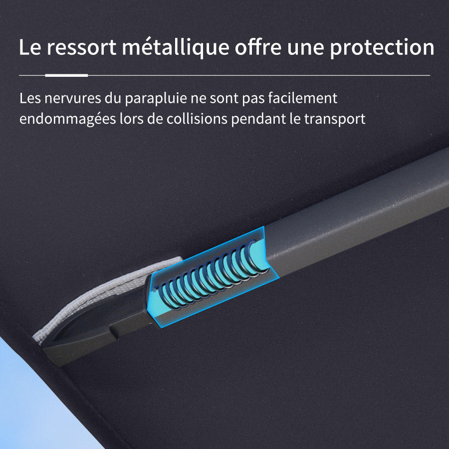 PURPLE LEAF Parasol Déporté avec Cadre Anthracite Inclinable à Rotation 360° avec Manivelle Parasol de Jardin Carré Rectangle