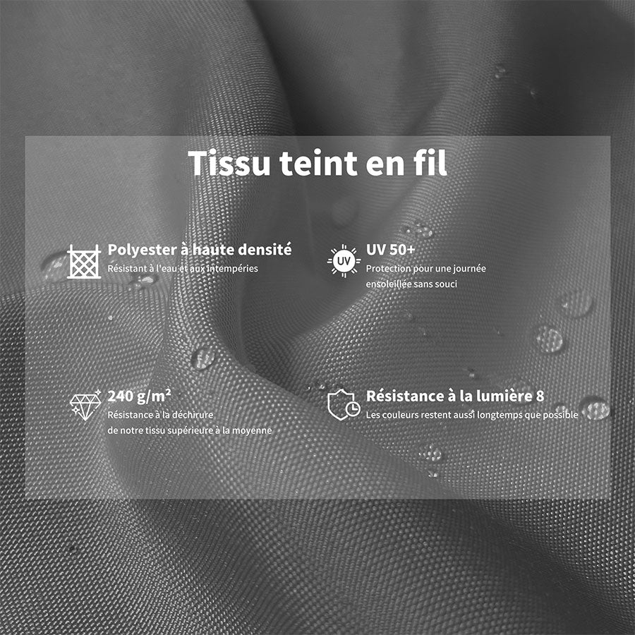 PURPLE LEAF Parasol Déporté avec Cadre Anthracite Inclinable à Rotation 360° avec Manivelle Parasol de Jardin Carré Rectangle