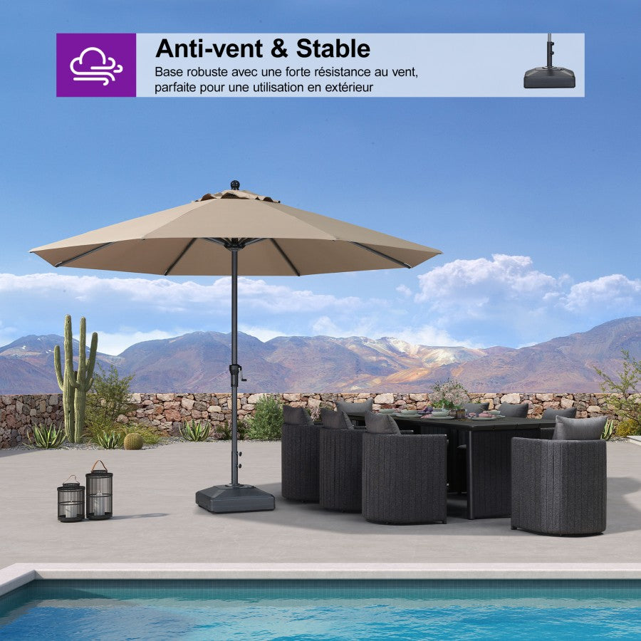 PURPLE LEAF Pied de Parasol Droit de Marché 70KG ZY03-MLBASE-45