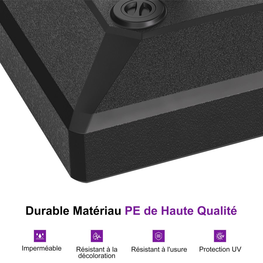 PURPLE LEAF Pied de Parasol Droit de Marché 52KG ZY03-MLBASE-32