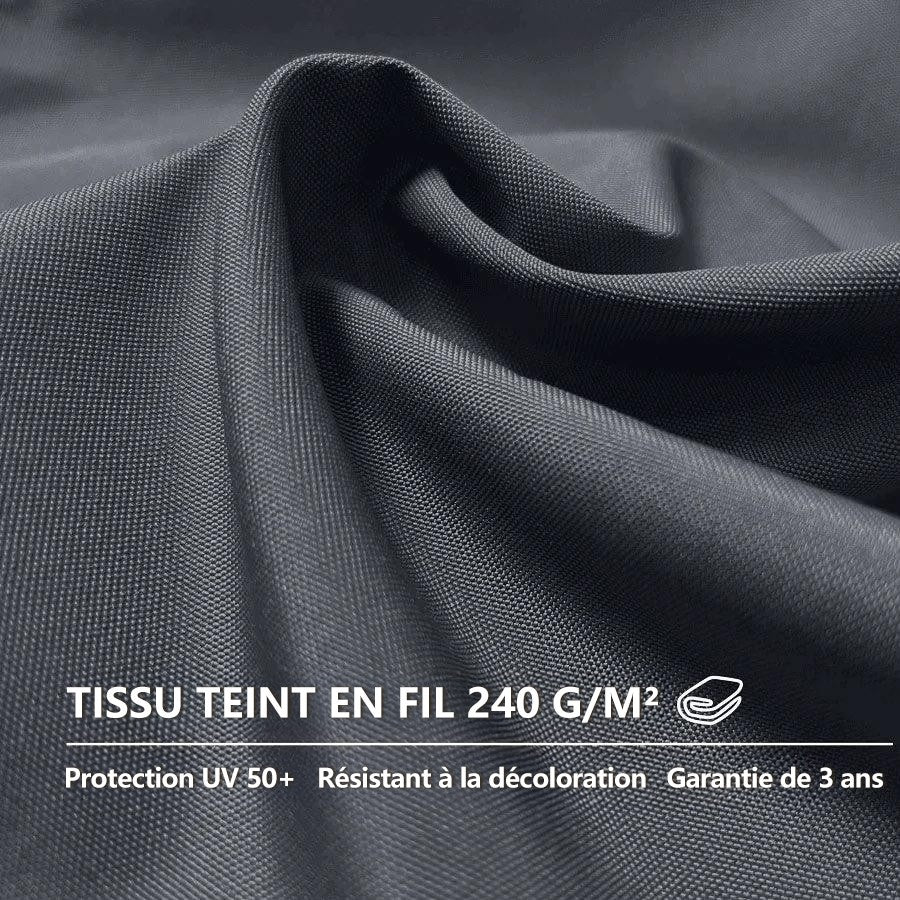 PURPLE LEAF Parasol Déporté avec Cadre Anthracite Inclinable à Rotation 360° avec Manivelle Parasol de Jardin Carré Rectangle