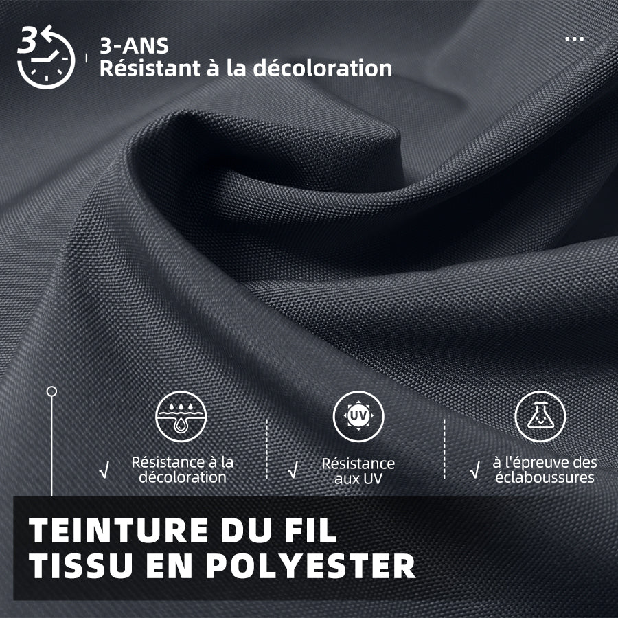 PURPLE LEAF Parasol De Jardin Exterieur Parasol Déporté Rotatif 360°, Parasol Excentré Inclinable, Parasol Suspendu Balcon