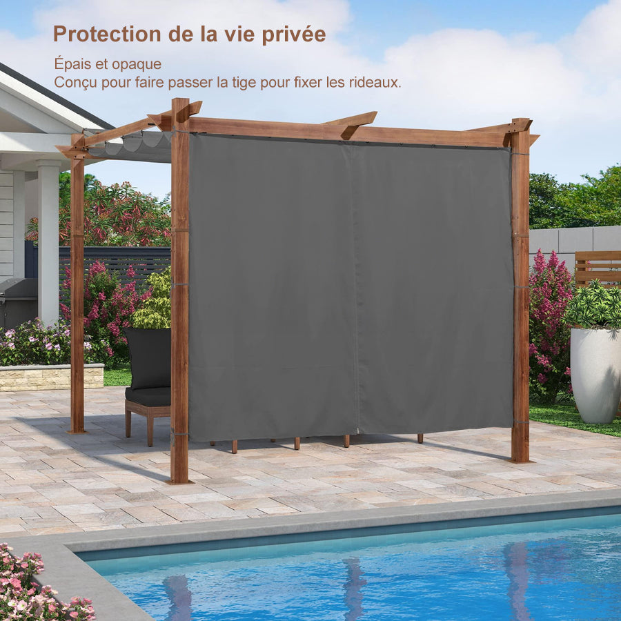 PURPLE LEAF Toile de toit Dépliable pour Pergola Protection Solaire Haute Résistance pour Terrasses et Vérandas