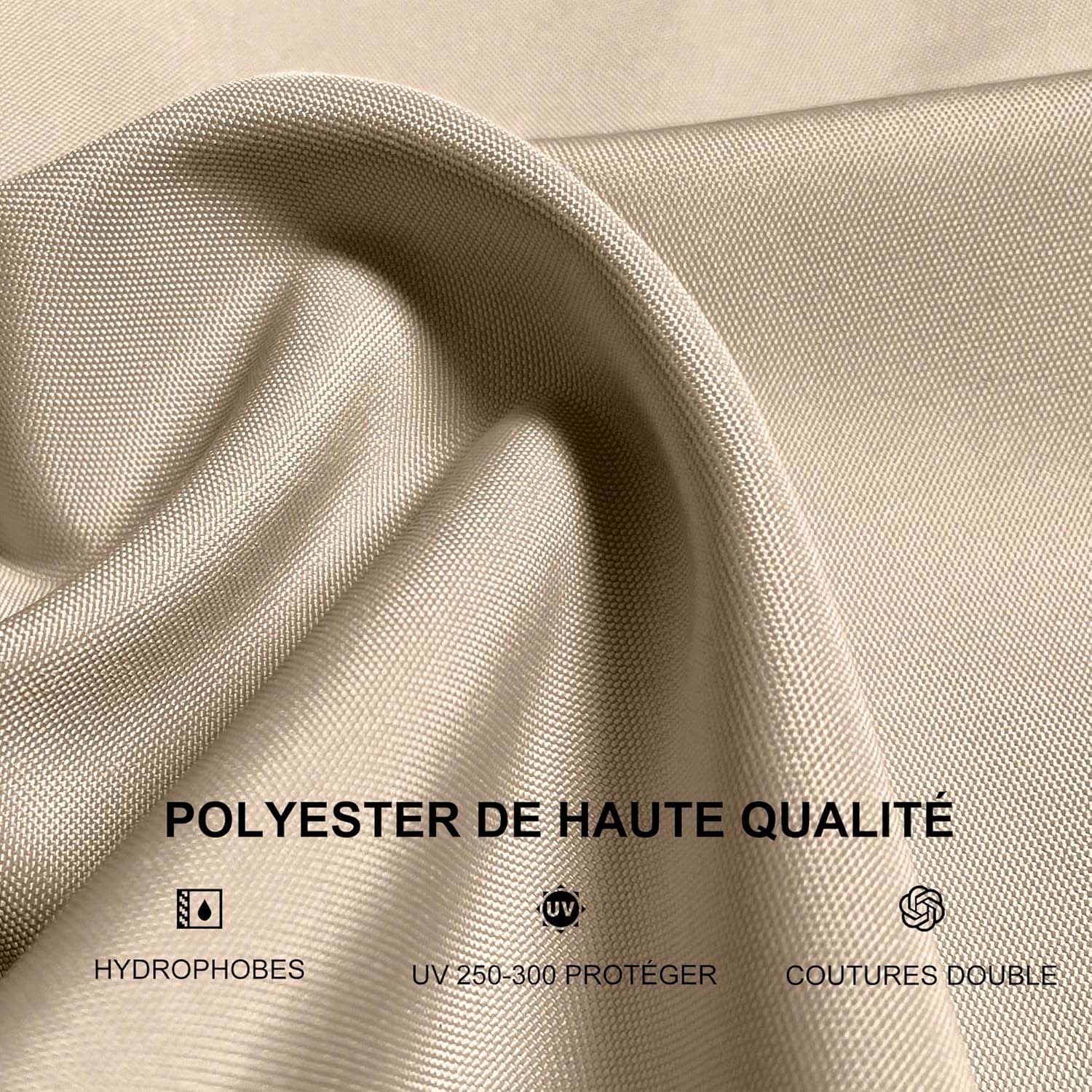 PURPLE LEAF Housse de parasol déporté avec fermeture éclair pour parasol extérieur et parasol de patio