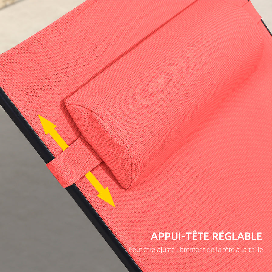 PURPLE LEAF Patio Chaise longue Ensemble de 3 Chaise longue d'extérieur Plage Piscine Bain de soleil Chaise longue inclinable, Table d'appoint incluse