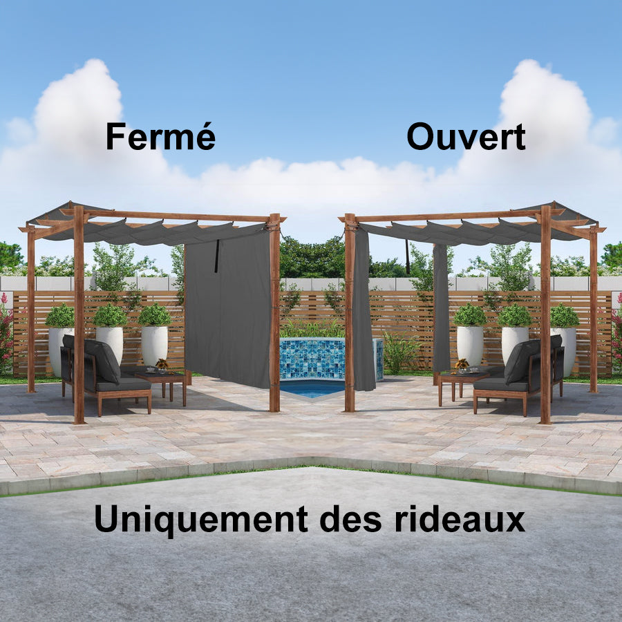 PURPLE LEAF Toile latérale pour Pergola Terrasse et plus Profitez de votre espace extérieur en toute tranquillité