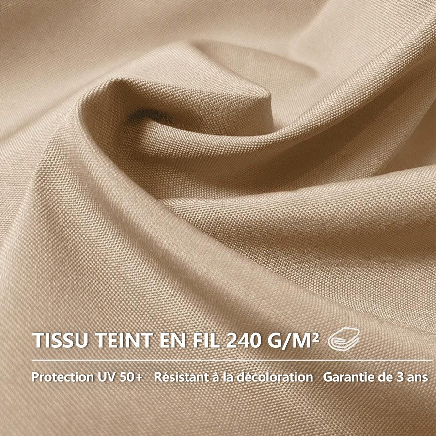 PURPLE LEAF Parasol Déporté avec Cadre Anthracite Inclinable à Rotation 360° avec Manivelle Parasol de Jardin Carré Rectangle