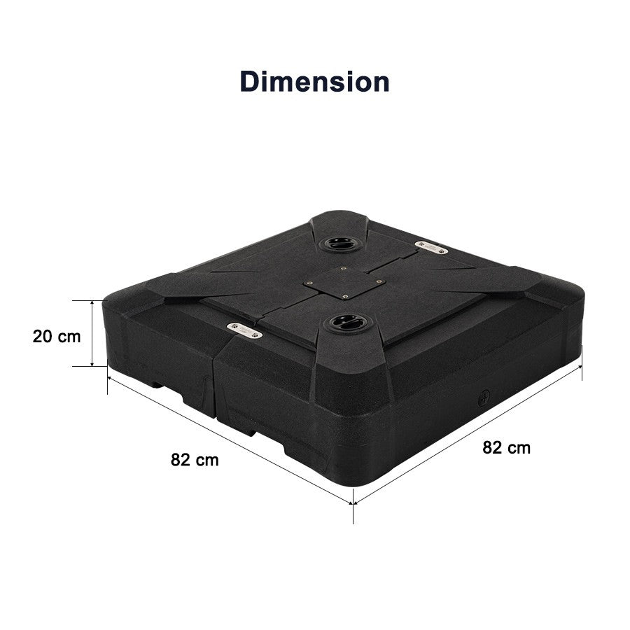 PURPLE LEAF Base de parasol de terrasse décalée remplie de sable/d'eau carrée