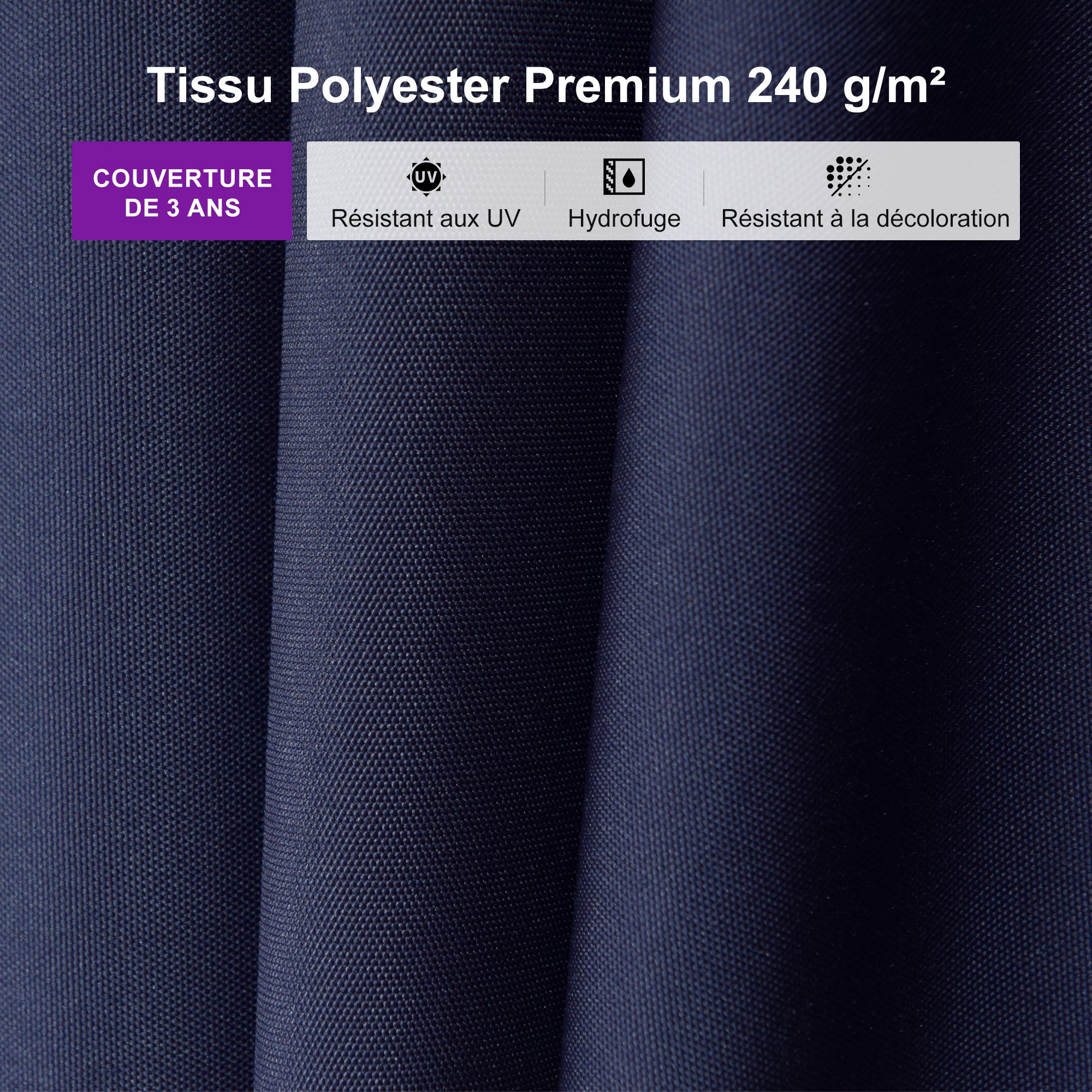 PURPLE LEAF Parasol déporté à inclinaison progressive - Parasol de Terrasse Abordable