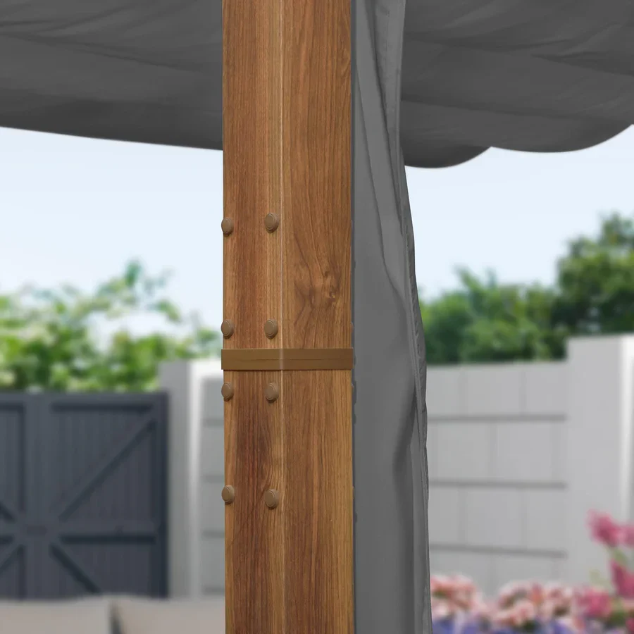 PURPLE LEAF Toile de toit Dépliable pour Pergola Protection Solaire Haute Résistance pour Terrasses et Vérandas