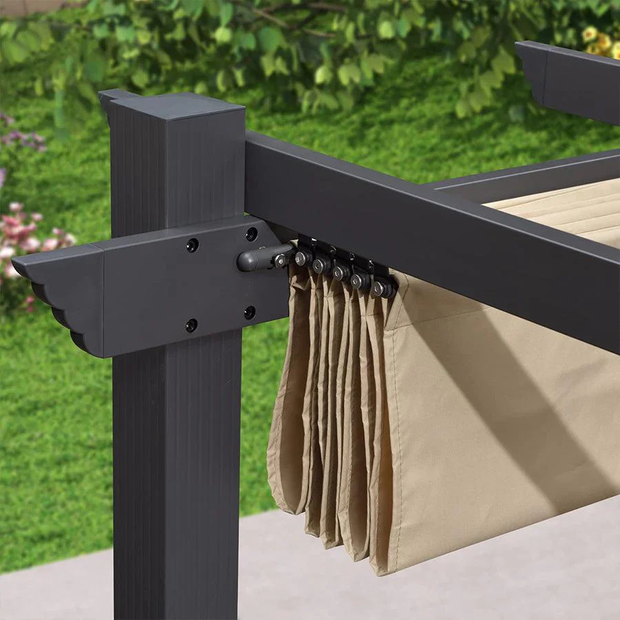 PURPLE LEAF Toile de toit Dépliable pour Pergola Protection Solaire Haute Résistance pour Terrasses et Vérandas