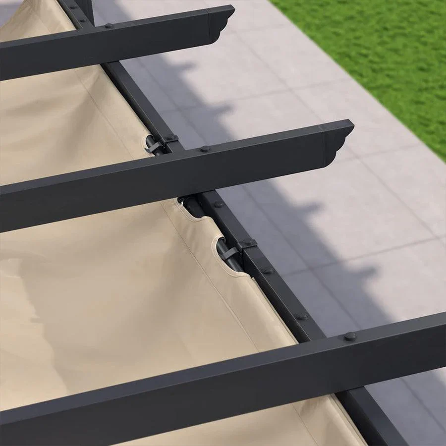 PURPLE LEAF Toile de toit Dépliable pour Pergola Protection Solaire Haute Résistance pour Terrasses et Vérandas