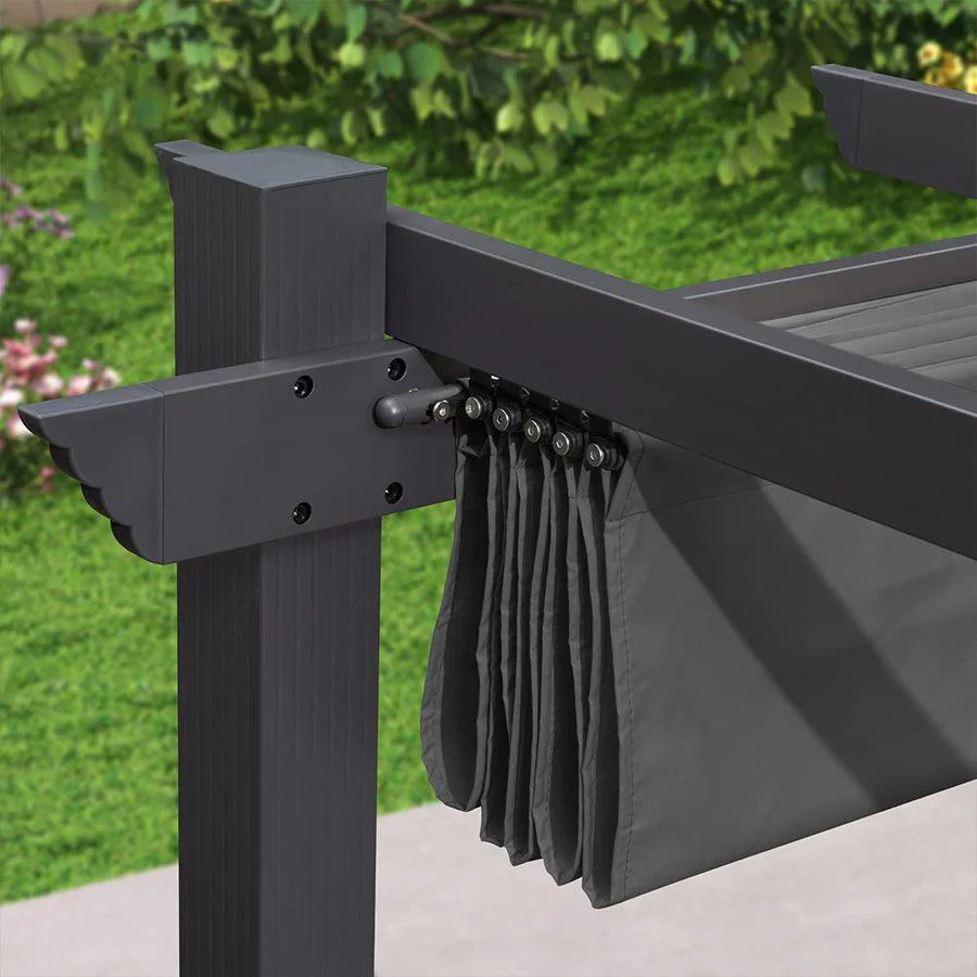 PURPLE LEAF Toile de toit Dépliable pour Pergola Protection Solaire Haute Résistance pour Terrasses et Vérandas