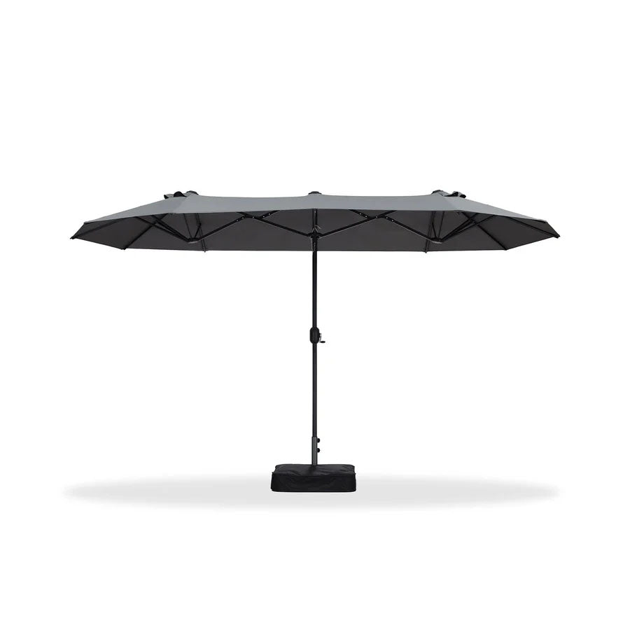 PURPLE LEAF Parasol de Jardin Extérieur, Grand Parasol Double avec Base, pour Terrasse, Jardin, Balcon et Piscine