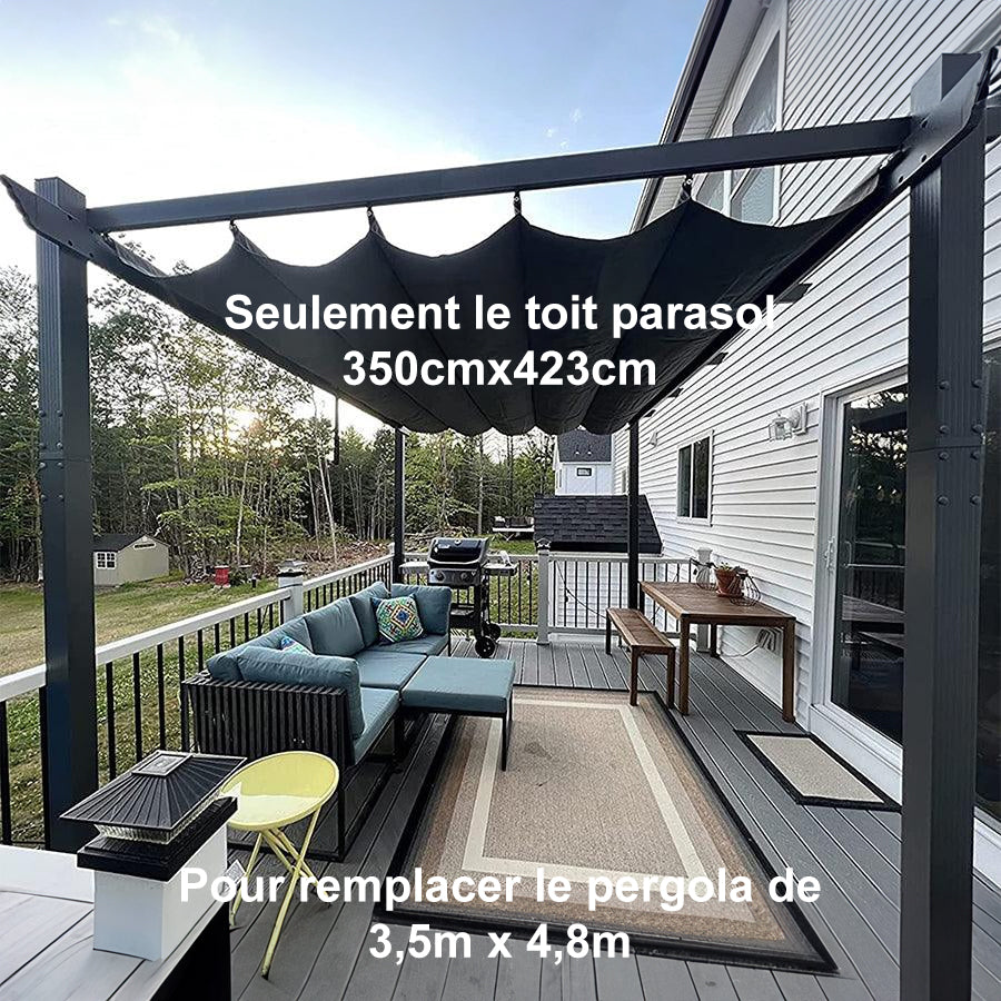 PURPLE LEAF Toile de toit Dépliable pour Pergola Protection Solaire Haute Résistance pour Terrasses et Vérandas
