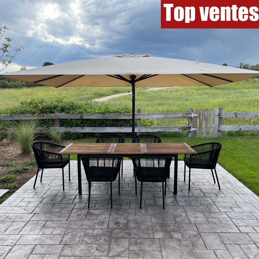 PURPLE LEAF Parasol De Jardin Exterieur Parasol Déporté Rotatif 360°, Parasol Excentré Inclinable, Parasol Suspendu Balcon