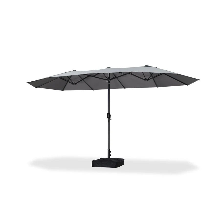 PURPLE LEAF Parasol de Jardin Extérieur, Grand Parasol Double avec Base, pour Terrasse, Jardin, Balcon et Piscine