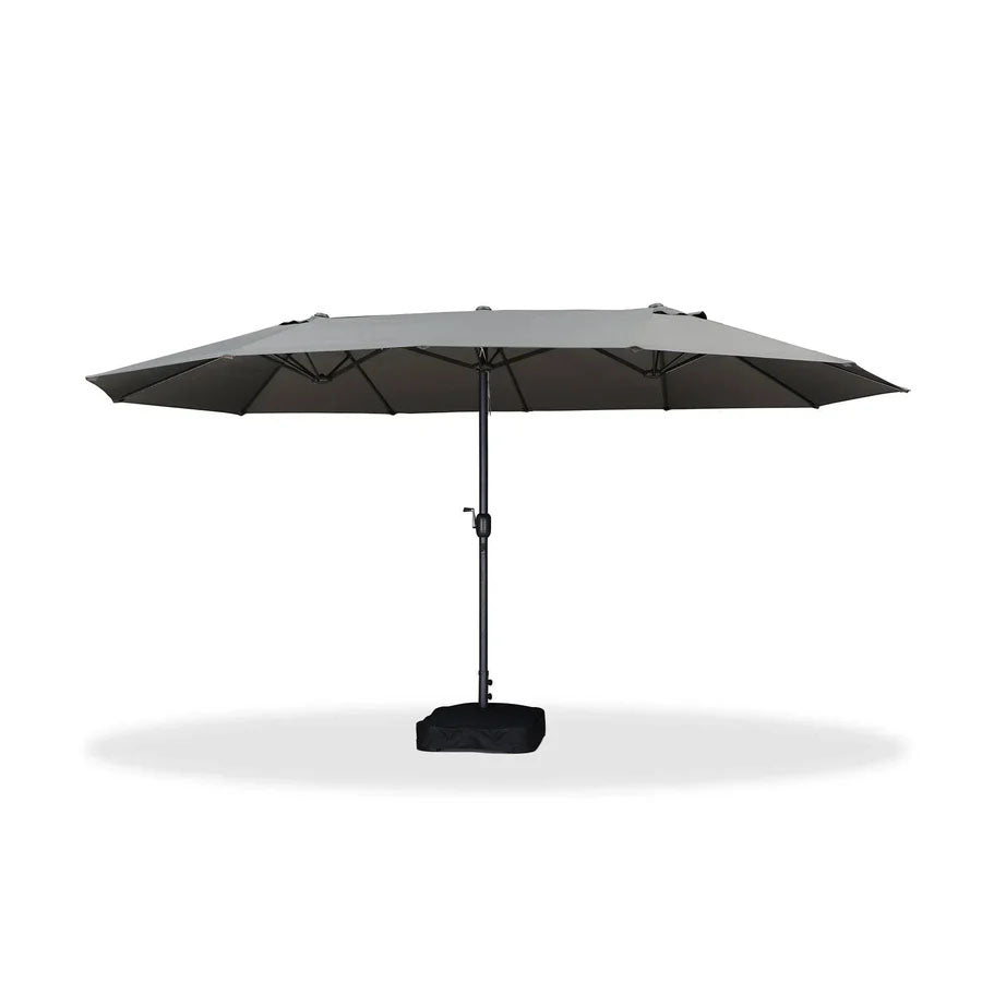 PURPLE LEAF Parasol de Jardin Extérieur, Grand Parasol Double avec Base, pour Terrasse, Jardin, Balcon et Piscine