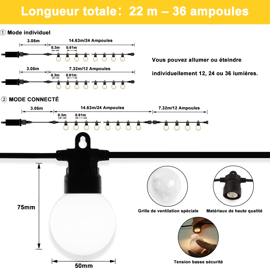 PURPLE LEAF Tonnelle de Jardin Avec Toit Rigide Double Toit de Bronze Pergola Aluminium, Avec Guirlande Lumineuse Blanc Lait