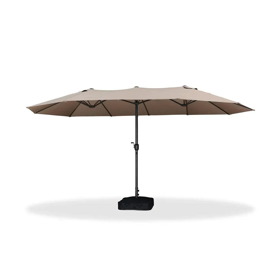 PURPLE LEAF Parasol de Jardin Extérieur, Grand Parasol Double avec Base, pour Terrasse, Jardin, Balcon et Piscine