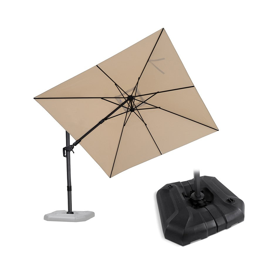 PURPLE LEAF Parasol Déporté Inclinable Gauche Droite Carré et Rectangulaire avec socle
