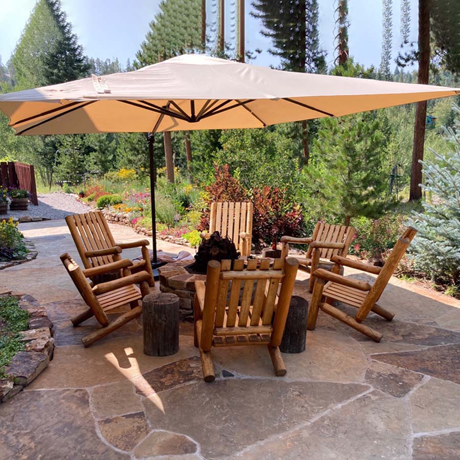 PURPLE LEAF Parasol De Jardin Exterieur Parasol Déporté Rotatif 360°, Parasol Excentré Inclinable, Parasol Suspendu Balcon