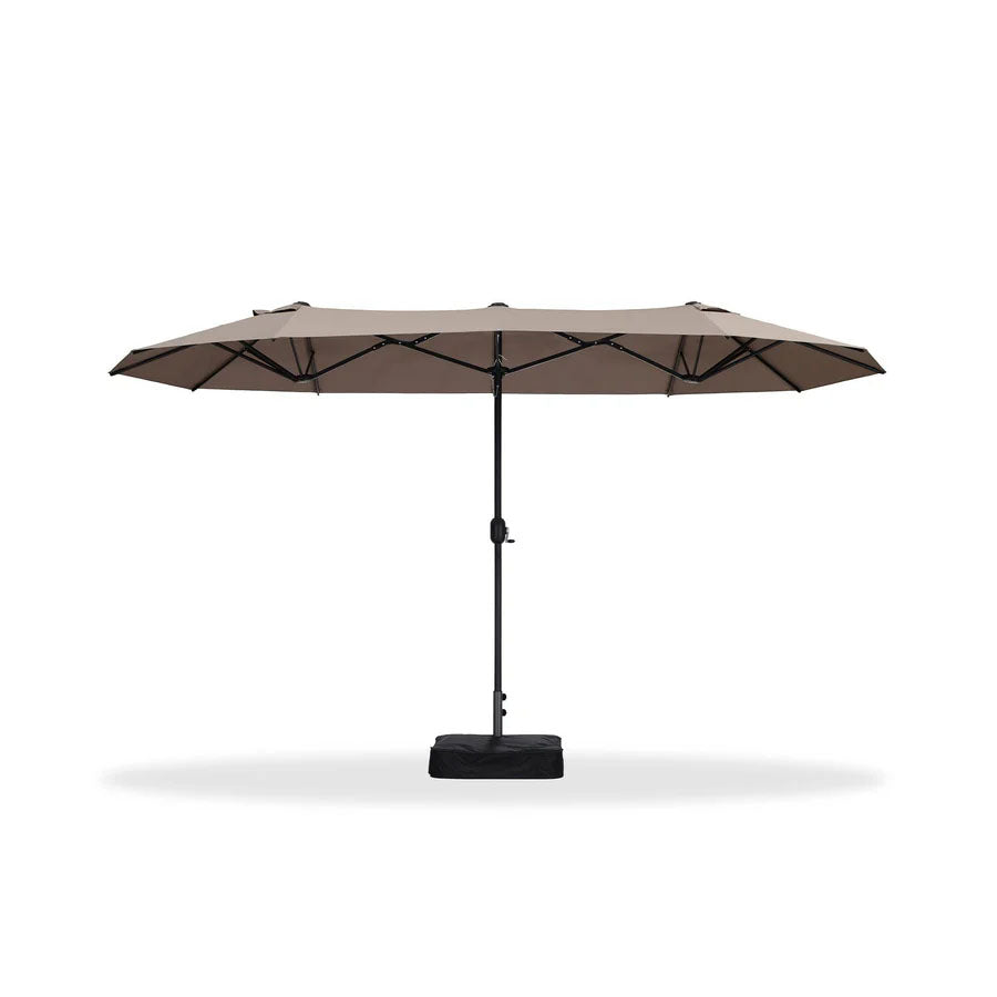 PURPLE LEAF Parasol de Jardin Extérieur, Grand Parasol Double avec Base, pour Terrasse, Jardin, Balcon et Piscine