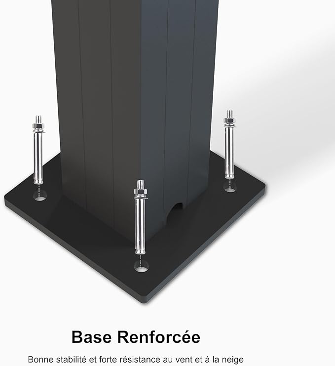 PURPLE LEAF Pergola Bioclimatique Pergola Aluminium Lames Orientables Tonnelle de Jardin Imperméable pour Terrasse Extérieur Carport, Gris