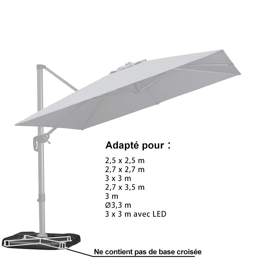 Base Compatible avec les Parasols Économiques à Cadre Champagne