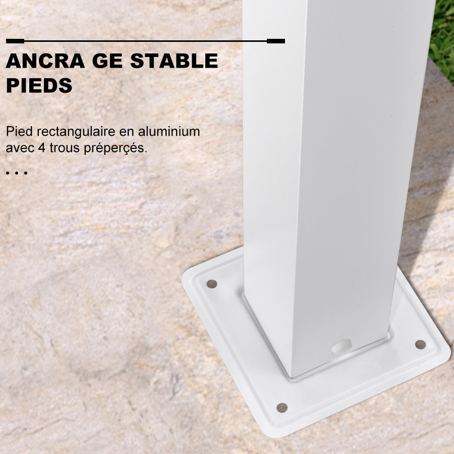 PURPLE LEAF Pergola rétractable d'extérieur avec double abri solaire Blanc Heavy-Duty Aluminium Pergola Patio Pergola moderne pour jardin deck arrière-cour