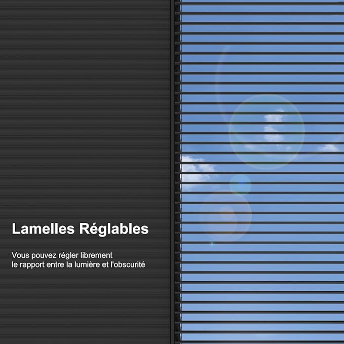 PURPLE LEAF Pergola Bioclimatique Pergola Aluminium Lames Orientables Tonnelle de Jardin Imperméable pour Terrasse Extérieur Carport, Gris