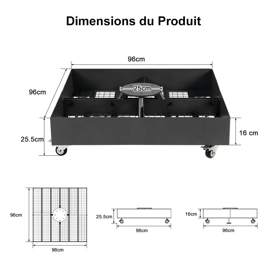 PURPLE LEAF Base Ultra-robuste ZY04BSWK-500