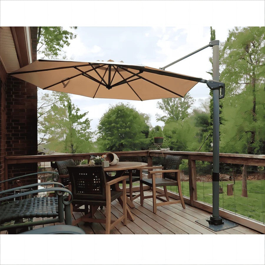 PURPLE LEAF Base de Parasol en Plaque d'Acier Universelle ZYBASE-TB