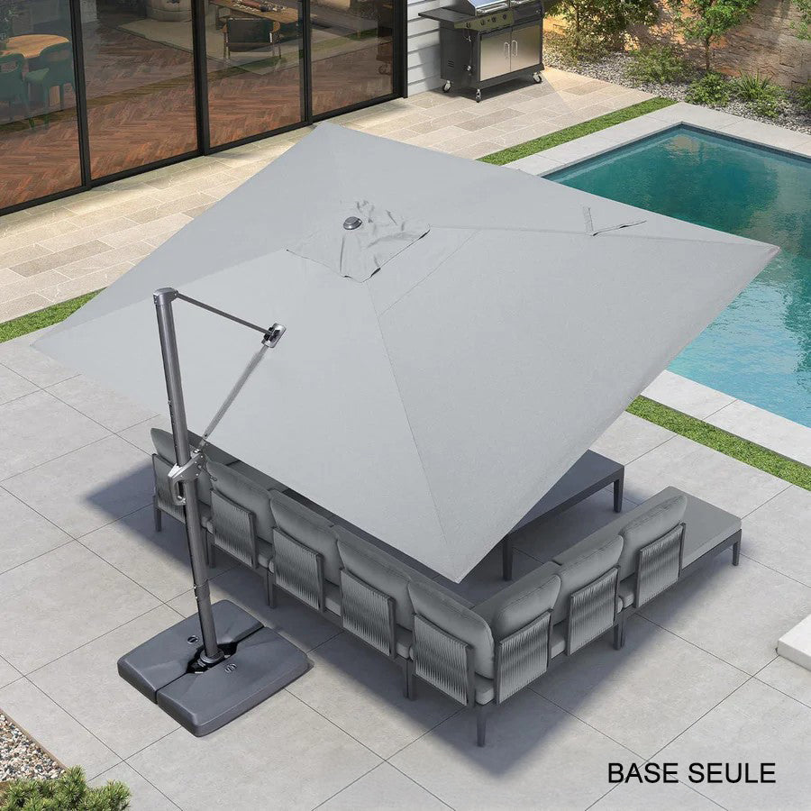 PURPLE LEAF Base de Parasol Économique avec Cadre Gris Acier ZY05ALFGYBS-100
