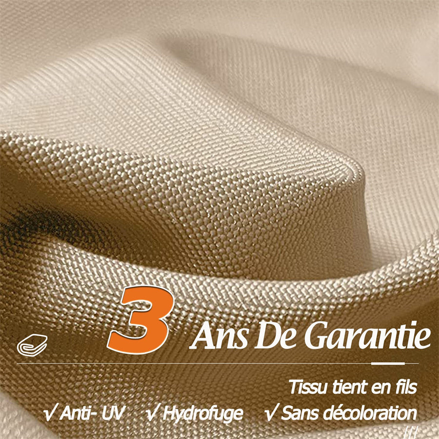 PURPLE LEAF Parasol Déporté Inclinable Grain de Bois en Aluminium Parasol De Jardin Extérieur Toit à Double Rotatif 360°