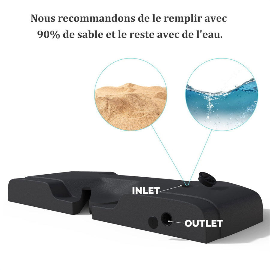 PURPLE LEAF Base pour Parasol Économique ZY04BSSBL-150