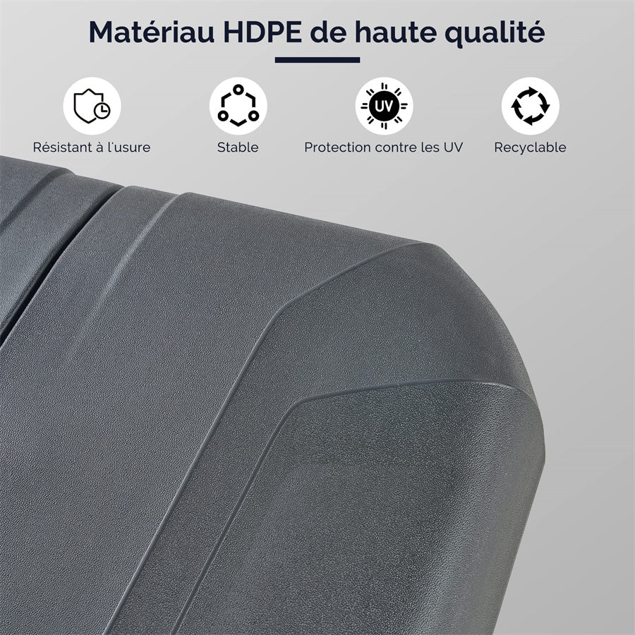 PURPLE LEAF Base de parasol de terrasse décalée remplie de sable/d'eau carrée