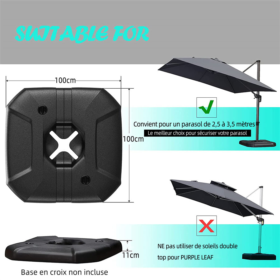 PURPLE LEAF Base pour Parasol Économique ZY04BSSBL-150
