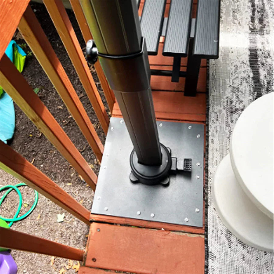 PURPLE LEAF Base de parasol de terrasse décalée remplie de sable/d'eau carrée