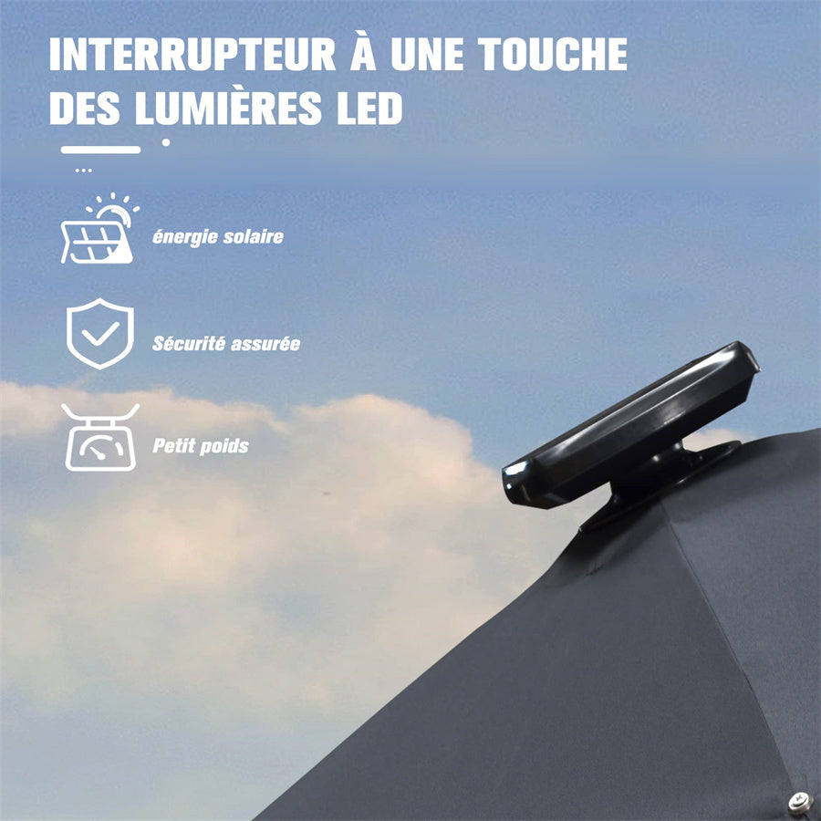 PURPLE LEAF Parasol De Jardin Exterieur Rectangulaire avec LED Parasol Déporté Toit à Double Rotatif 360° Parasol Excentré Inclinable Parasol Terrasse Exterieur