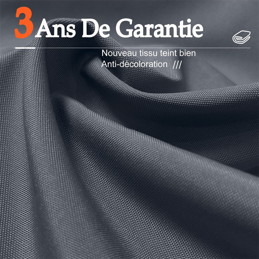 PURPLE LEAF Parasol De Jardin Extérieur avec LED Parasol Déporté Toit à Double Rotatif 360° Parasol Excentré Inclinable Parasol Terrasse Extérieur