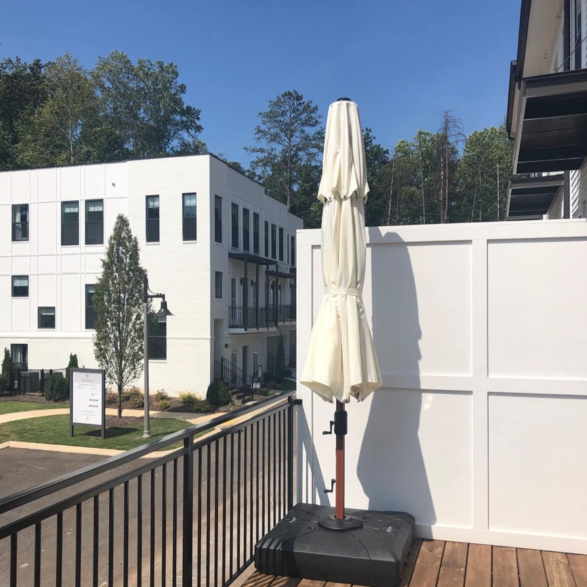 PURPLE LEAF Parasol Déporté Rond Grain de Bois en Aluminium Parasol De Jardin Extérieur Toit à Double Rotatif 360°