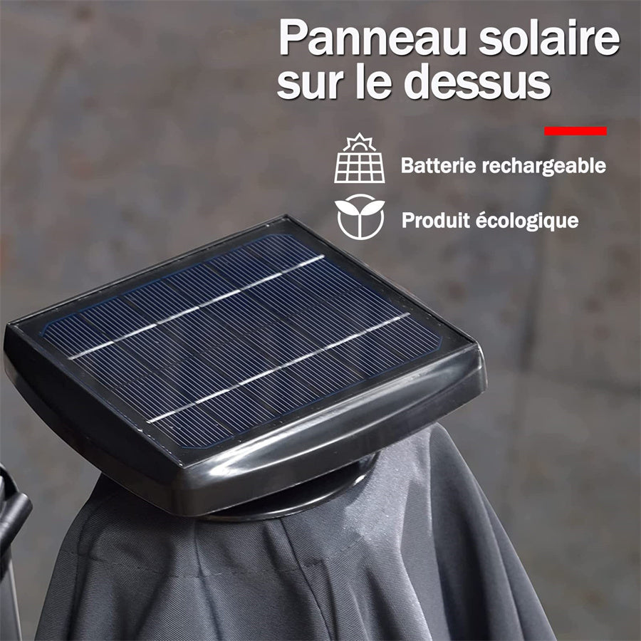 PURPLE LEAF Parasol De Jardin Exterieur Rectangulaire avec LED Parasol Déporté Toit à Double Rotatif 360° Parasol Excentré Inclinable Parasol Terrasse Exterieur