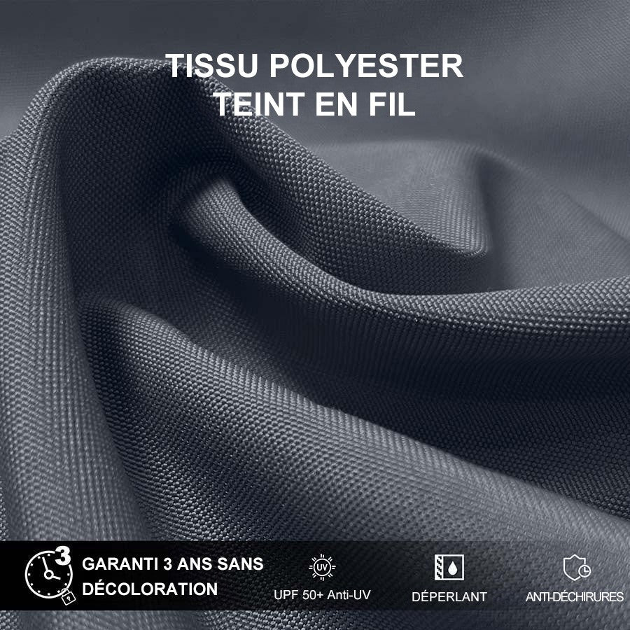 PURPLE LEAF Parasol De Jardin Extérieur avec LED Parasol Déporté Toit à Double Rotatif 360° Parasol Excentré Inclinable Parasol Terrasse Extérieur