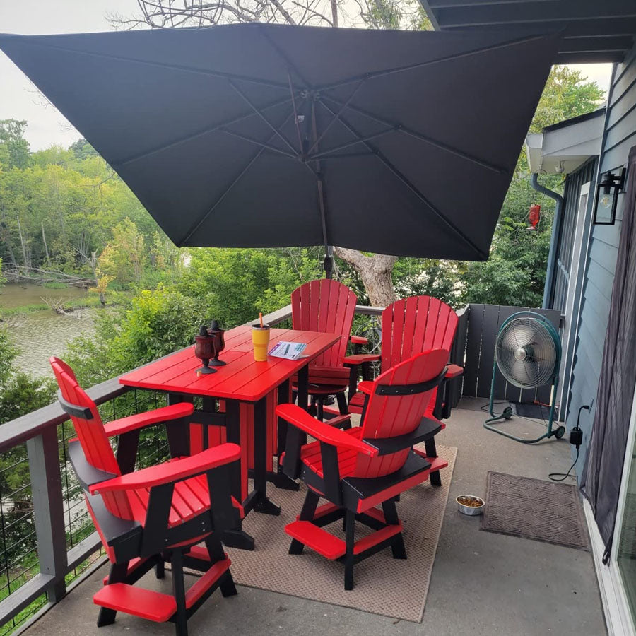 PURPLE LEAF Parasol De Jardin Exterieur Parasol Déporté Rotatif 360°, Parasol Excentré Inclinable, Parasol Suspendu Balcon