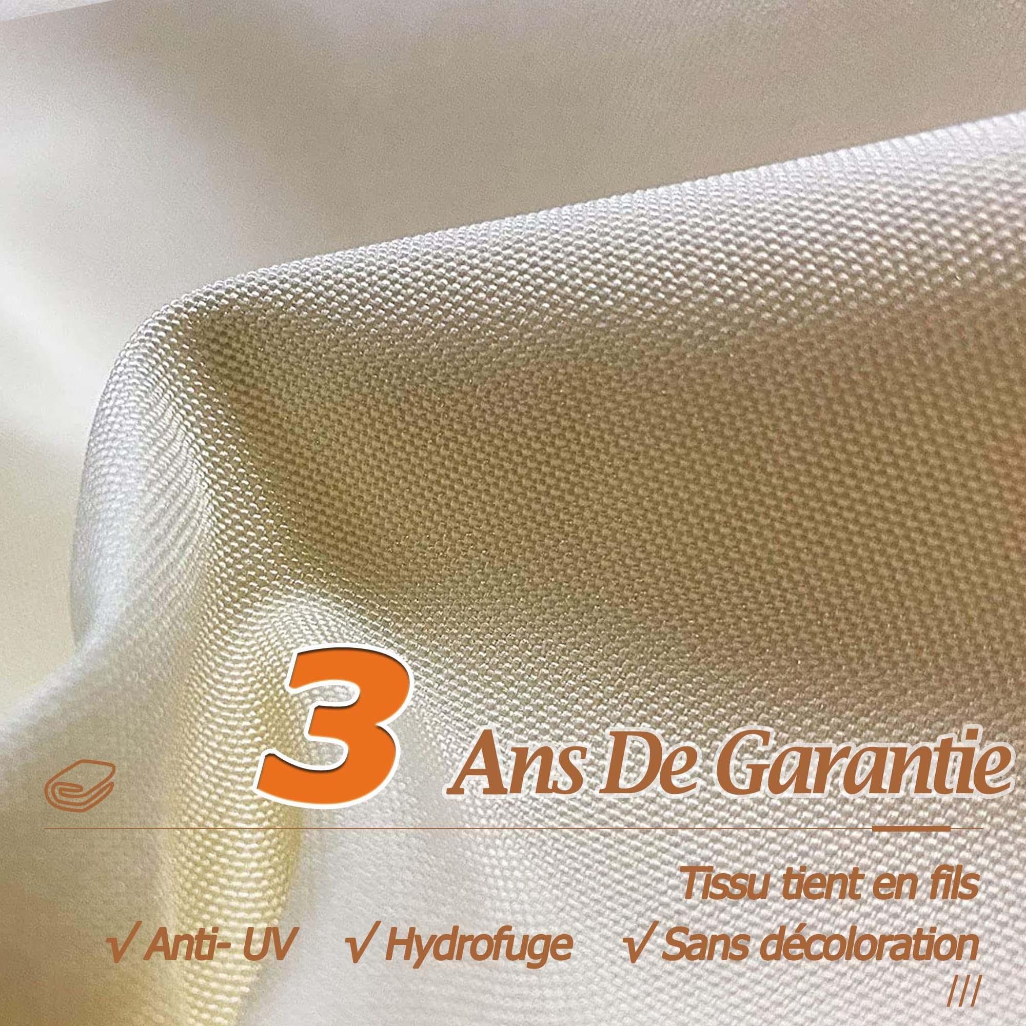 PURPLE LEAF Parasol Déporté inclinable, Grain de Bois en Aluminium Parasol De Jardin Exterieur Toit à Double Rotatif 360°,Parasol Terrasse Exterieur - Purpleaf France