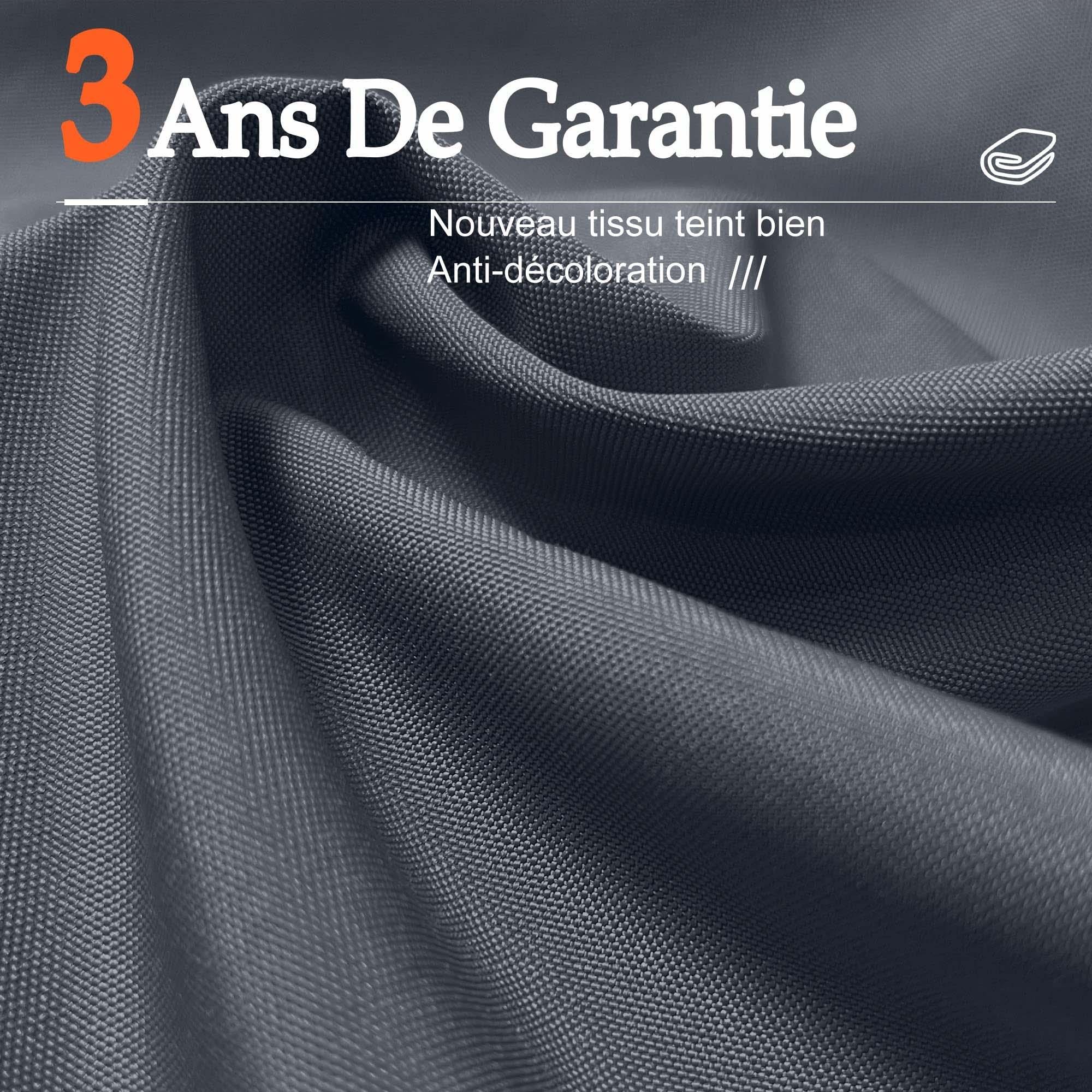 PURPLE LEAF Parasol De Jardin Exterieur 2.7 x2.7 m avec LED, Parasol Déporté Toit à Double Rotatif 360°, Parasol Excentré Inclinable, Parasol Terrasse Exterieur, Marine - Purpleaf France