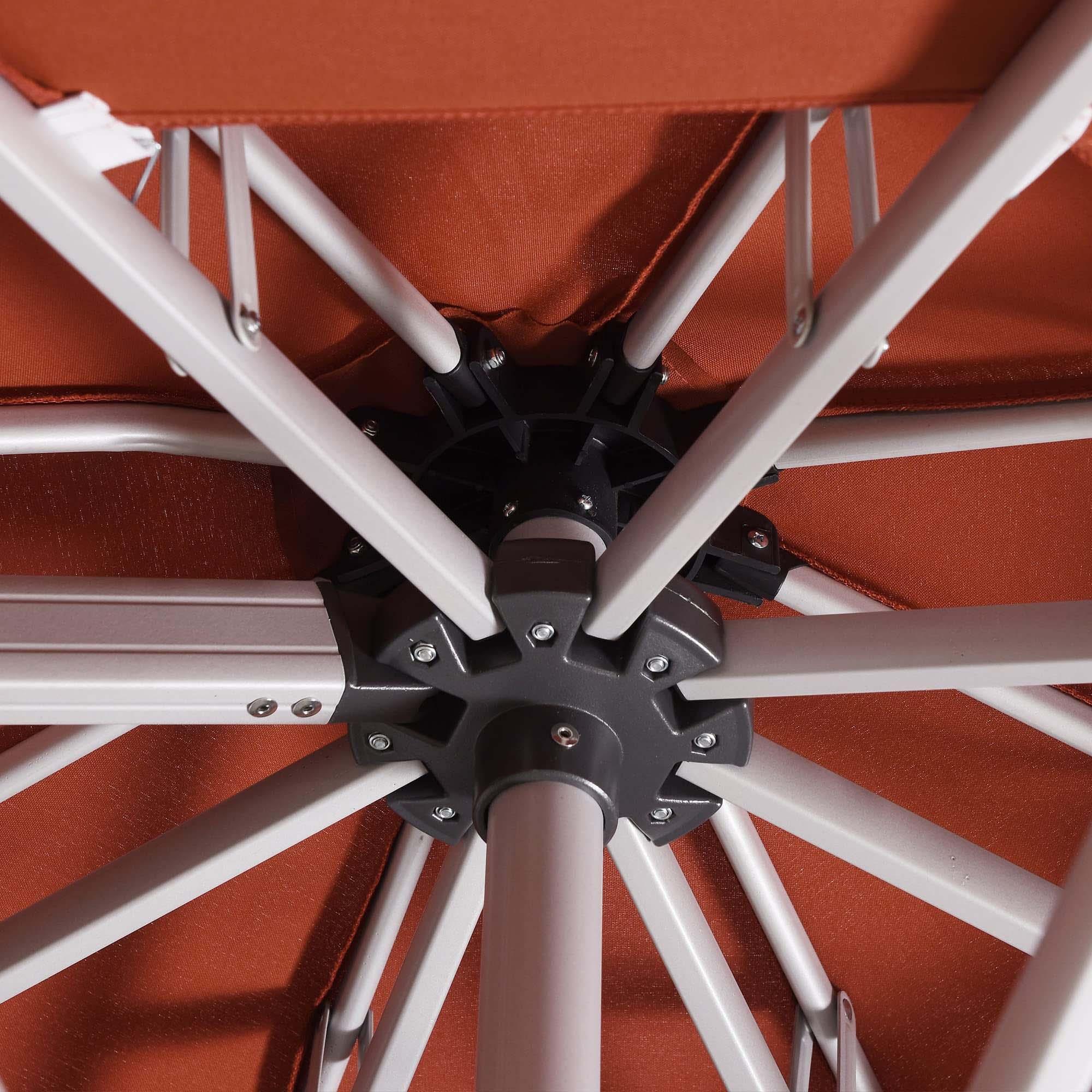 PURPLE LEAF Parasol Déporté Inclinable, Parasol De Jardin Exterieur Toit à Double Rotatif 360°,Parasol Terrasse Exterieur Luxueux - Purpleaf France