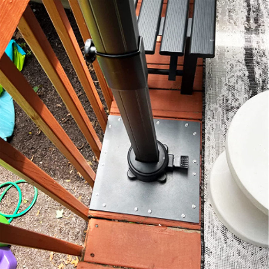 PURPLE LEAF Base de Parasol en Plaque d'Acier Universelle ZYBASE-TB