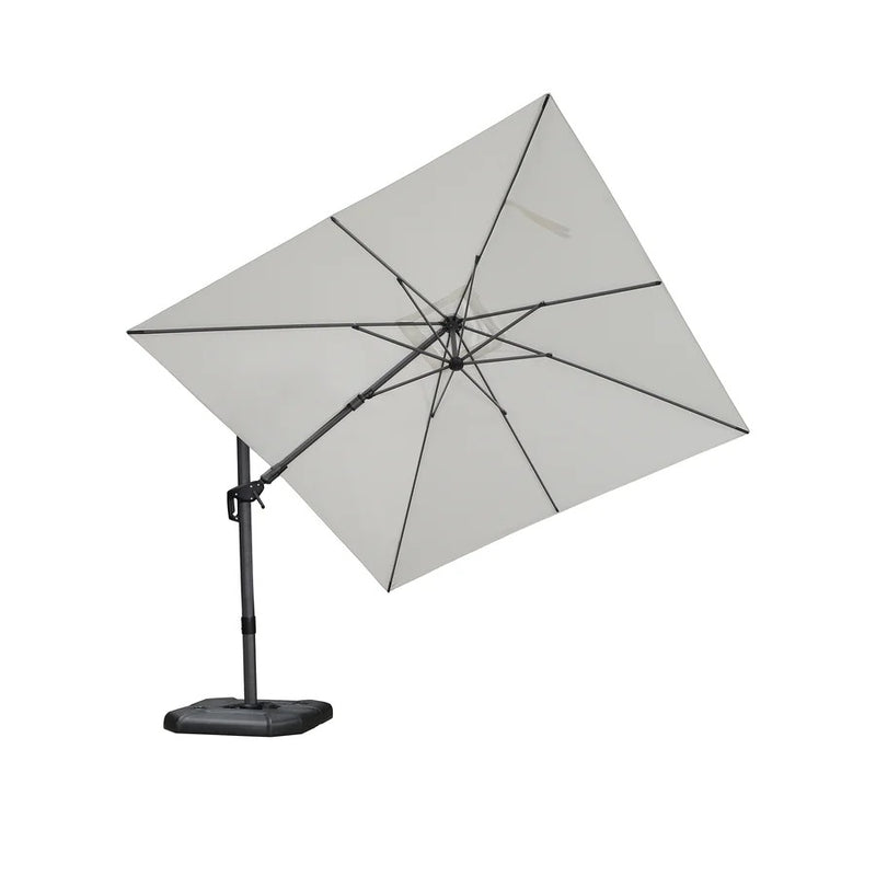 PURPLE LEAF Parasol Déporté Inclinable Gauche Droite Carré, Parasol De Jardin Extérieur avec 5 Positions réglables et Rotation à 360°, Toile Protection UV